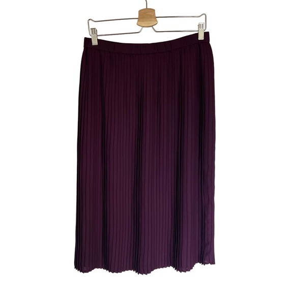 Eileen Fisher Dresses & Skirts - Eleen Fisher Purple Accordion Knife Pleated Midi Skirt Size 4
